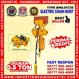 [EZM.3601178] Chain Hoist Electric 0.5 Ton Kerekan Takel 10 m Katrol Listrik 0.75 Kw