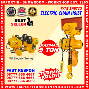 [EZM.3601195] Kerekan Takel / Katrol / Chain Hoist Electric 5 Ton 3 m - BN5TC3