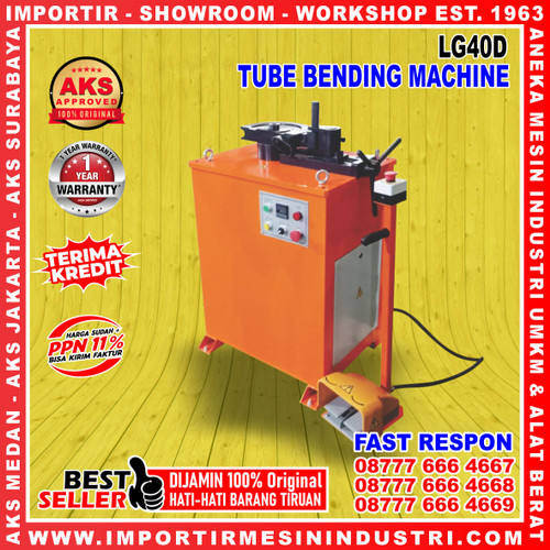 [EZM.3601206] Mesin Tekuk Tube Bending Machine 16-40mm 1500W Radius Dx3/4 Type LG40D