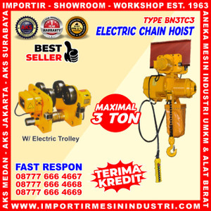 [EZM.3601208] Kerekan Takel / Katrol / Chain Hoist Electric 3 Ton 3 m - BN3TC3