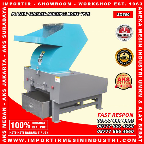 [EZM.3601237] Mesin Penggiling Penghancur Plastik Sampah Crusher AKS - SD600 20 Hp