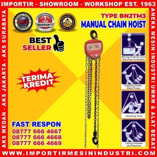 [EZM.3601295] Hoist Kerekan Manual 2 Ton 3 m - Chain Block Hoist BN2TM3