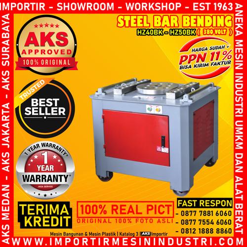 [EZM.3601309] Mesin Pembengkokan Besi Bar Steel Bending ( 50 mm ) 4 Kw AKS - HZ50BK