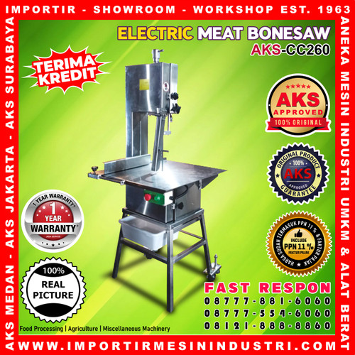 [EZM.3601313] Mesin Pemotong Daging Beku Ikan dan Tulang Bone Saw CC260 AKS