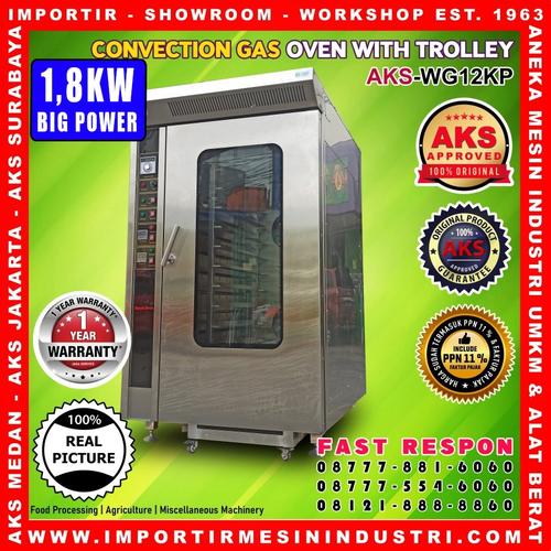 [EZM.3601324] Convection Gas Oven With Trolley 12 Loyang AKS-WG12KP ORIGINAL
