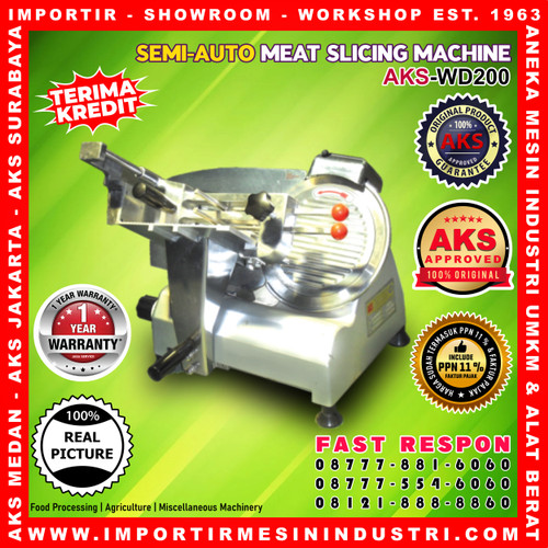 [EZM.3601348] Mesin Pengiris Daging AKS-WD200 - Mesin Meat Slicer 220 mm
