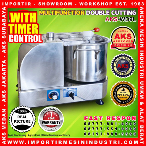 [EZM.3601350] MESIN POTONG PENCACAH / FRITTER SAYURAN AKS - WD9L STAINLESS STEEL