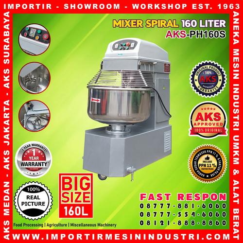 [EZM.3601364] SPIRAL MIXER MESIN PENGADUK KAPASITAS 160 LITER PH160S AKS ORIGINAL