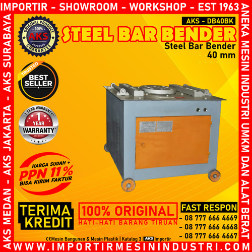 [EZM.3601373] Mesin Pembengkokan Besi Bar Bending Steel ( 40 mm ) DB40BK 2.2 Kw