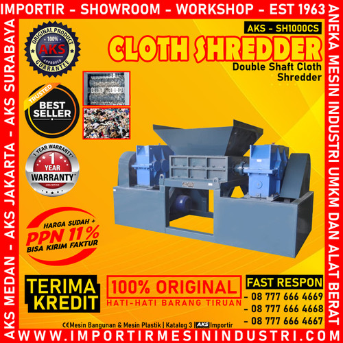 [EZM.3601388] Mesin Pencacah Kain Cloth Shredder Machine AKS - SH1000CS