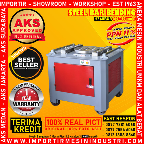 Mesin Pembengkokan Besi 3 Kw Steel Bar Bending (Strength Type) HZ40BKB