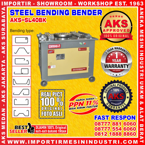 [EZM.3601499] Steel Bender Bar SL40BK / Mesin penekuk Besi Pembengkok 3 Kw
