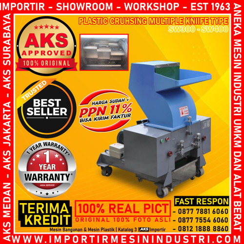 [EZM.3601524] Mesin Penghancur Penggiling Plastik / Plastic Crusher SW300 - 7.5 Hp