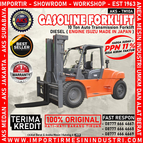 [EZM.3601568] Forklift Max 10 Ton / 3 m Auto Transmission Diesel Engine ISUZU TM10A