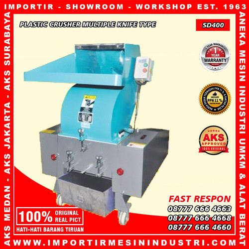 [EZM.3601582] Crusher Plastic Multiple SD400 / Mesin Penghancur Plastik - 10 Hp