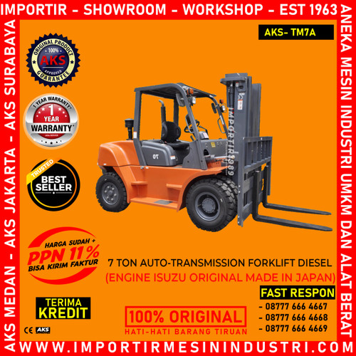 [EZM.3601585] Engine Diesel Isuzu Japan Forklift Angkut Barang 7 Ton - TM7A