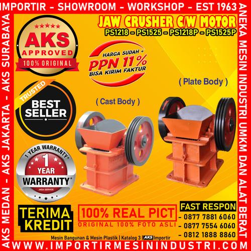 [EZM.3601603] Mesin Penghancur Batu 5.5 kw / Stone Jaw Crusher PS1525P 150 x 250 mm