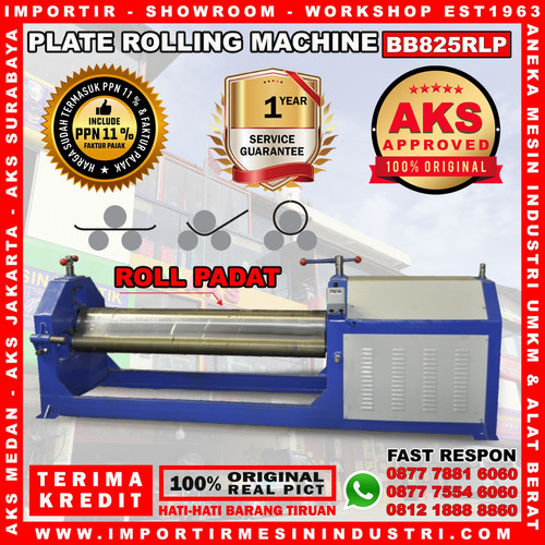 [EZM.3601673] Mesin Roll Padat Plat Besi 4 HP - 960 Rpm Rolling Machine - BB825RLP