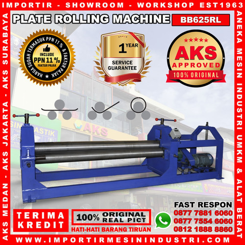 [EZM.3601677] Mesin Roll Plat Besi 3Hp/2.2kw-Rolling Machine 6 x 2500 mm-BB625RL