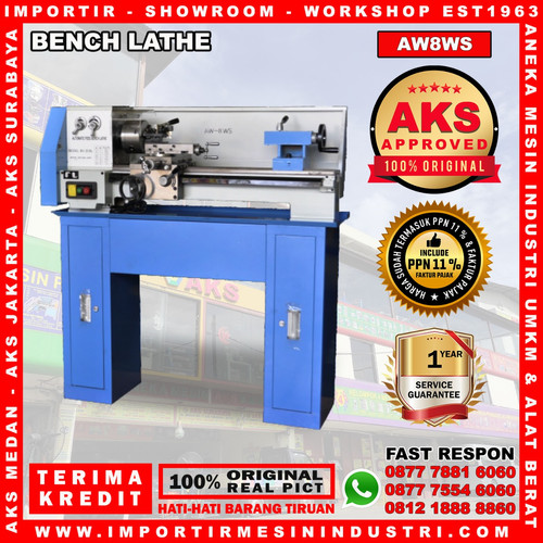 [EZM.3601705] Bubut Mesin Besi Bench Lathe 200 mm x 430 mm - AW8WS motor power - K2