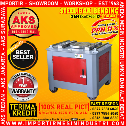 [EZM.3601709] Bar Bender Bending Machine Mesin Pembengkok Besi 50 mm AKS - HZ50BK