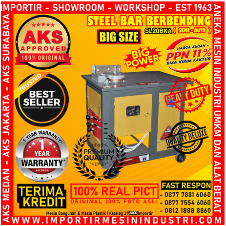 [EZM.3601716] Mesin Bar Bender Bending Mesin Penekuk Besi Max 20mm - SL20BKA