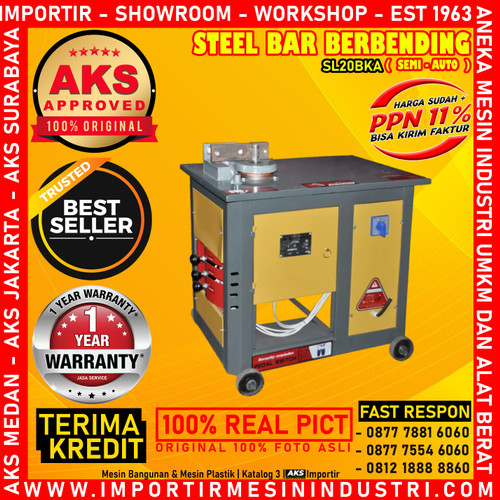 [EZM.3601717] Mesin Penekuk dan Pembengkok Besi Bar bender Stirrup AKS - SL20BKA