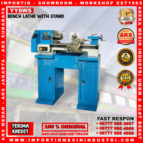 [EZM.3601735] Mesin Bubut Besi/Bengkel Bubut Industri Bench Lathe Machine With Stand