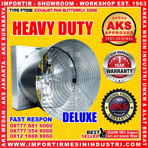 [EZM.3601761] Exhaust Butterfly Cone Fan 50" Kipas Peternakan 1,1 kw FT50B