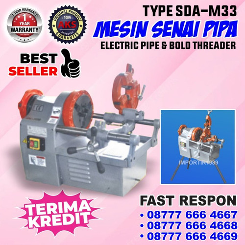 [EZM.3601834] MESIN SENAI PIPA / ELECTRIC PIPE THEADING MCH AKS - SDAM33