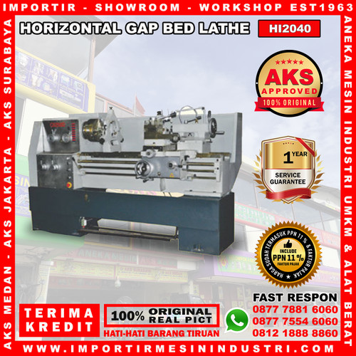 [EZM.3601835] Bubut Logam Besi Horizontal GAP Bed Lathe 1000mm HI2040 Original