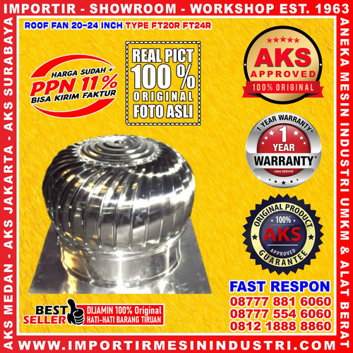 Kipas Blower Fan Turbine Ventilator Atap Rumah / Industri Original