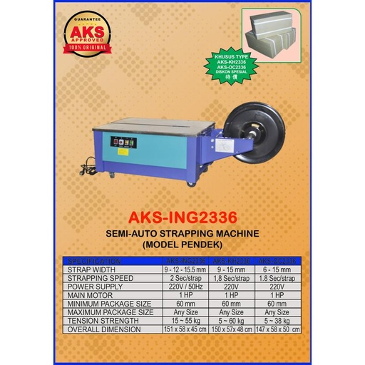 Mesin Strapping Band / Pengikat Tali Strapping 750 Watt - ING2336