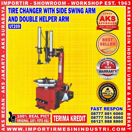 Alat Bengkel Buka Bongkar 45" 0.75kw Pasang Ban Mobil Tire Changer