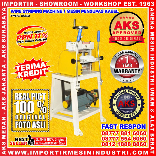 Wire Stripping Machine - Pengupas Kabel Tembaga 2.2 Kw - Baru AKS GG60