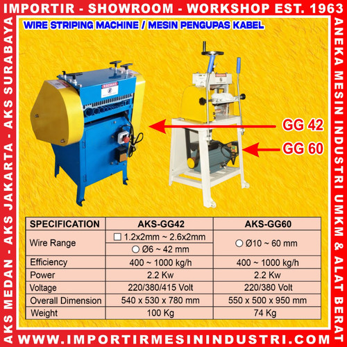Mesin Pengupas Kabel Dan Tembaga - Wire Stripping - 2.2 Kw - GG60