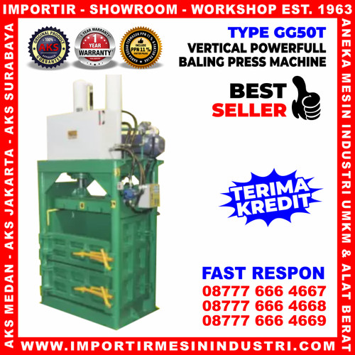 Vertical Powerfull Baling Press Machine Kardus Botol 11Kw - GG50T