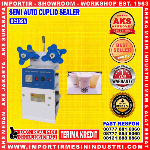 Mesin Cup Sealer Automatic Dimension 32 x 29 x 60 cm Type AKS - OC10SA