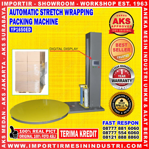Pembungkus Pengemas Otomatis Wrapping Packaging 1.5 KW Mesin YP1650ED
