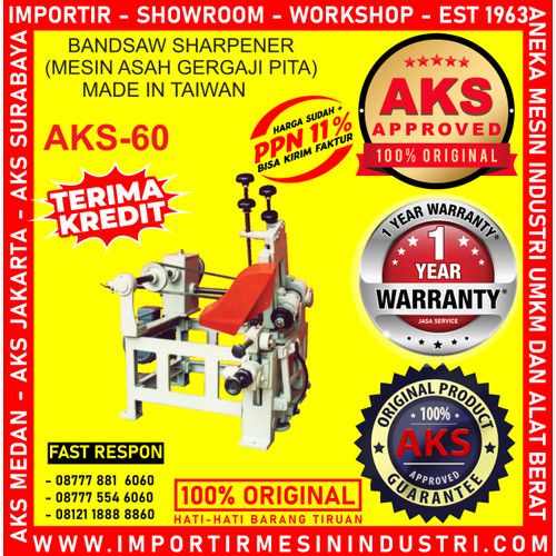 Alat gergaji pita asah bandsaw type AKS - 60