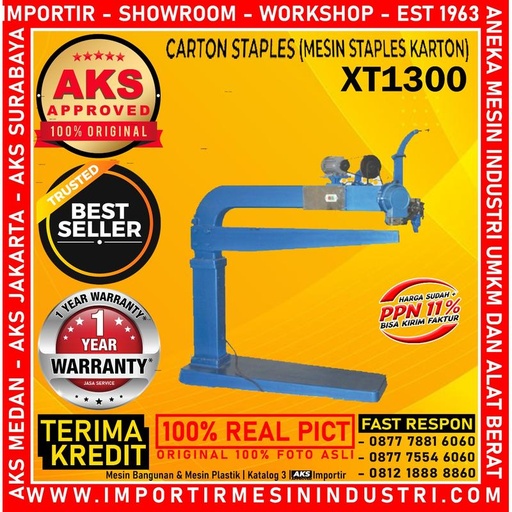 BERGARANSI Mesin Staples Karton / Stapler Double Slanting - XT1300