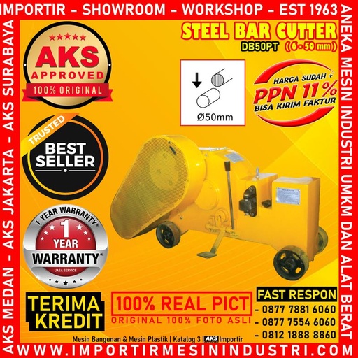 Steel Bar Cutter machine 4 kw alat pemotong batang besi AKS - DB50PT