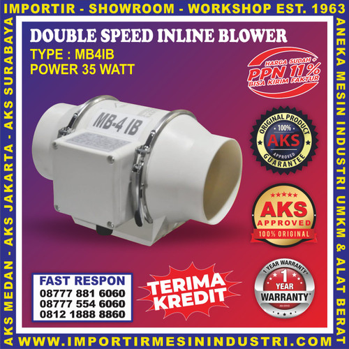 Inline Duct Fan PP Plastik 4" Hydroponic Fan / Mixed Flow / Extractor