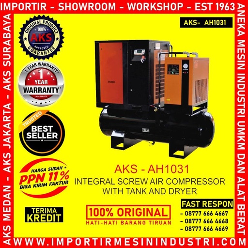 Integral Screw Air Compressor With Dryer Kompresor Angin 7.5 Kw 8 Bar