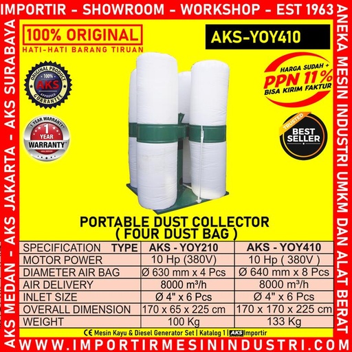 Mesin Penyedot Debu Portable Dust Collector 10 Hp AKS - YOY410