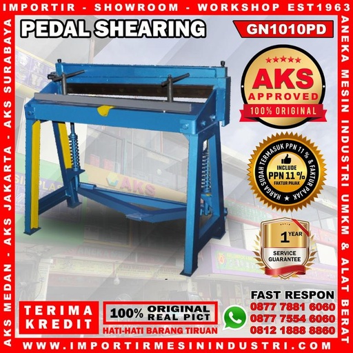 Shearing Pedal Machine Alat Pemotong Plat Manual 1x1100mm GN1010PD