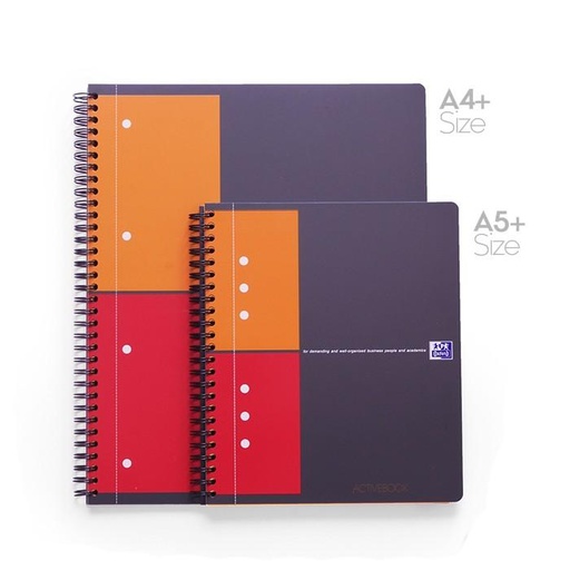 [EZO.8000800] Oxford Activebook Notebook Planner Journal A4+ Squared Paper 100104329