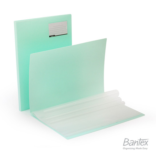 Bantex Display Book Clear Holder Folio F4 Pastel Color Cool Aqua