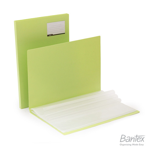 Bantex Display Book Clear Holder Folio F4 Pastel Color Pistachio