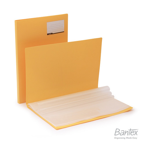 Bantex Display Book Clear Holder Folio F4 Pastel Color Freesia Yellow